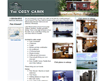 Tablet Screenshot of cozycabinmn.com